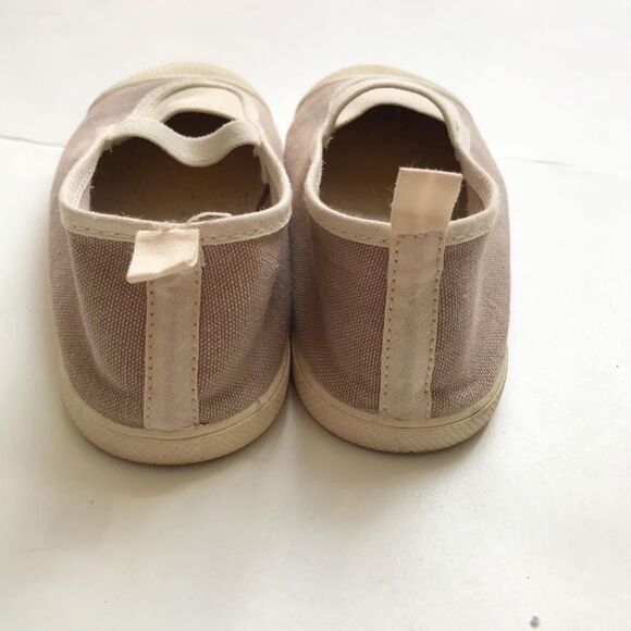 Zara neutral canvas ballet flats  EUC  size 27(10 - toddler) - Picture 5 of 6